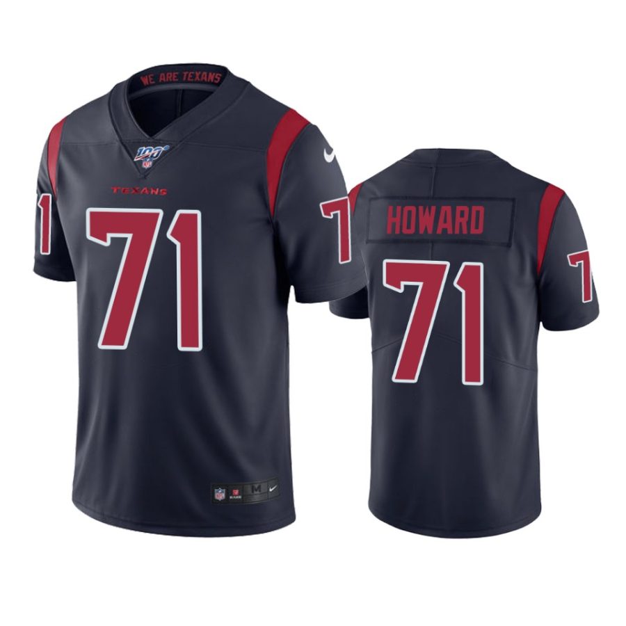 texans tytus howard navy color rush 100th season jersey