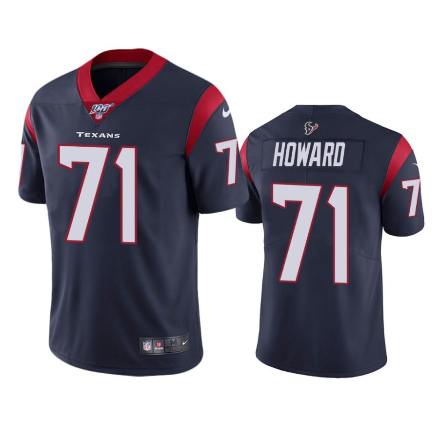 texans tytus howard navy limited 100th season jersey