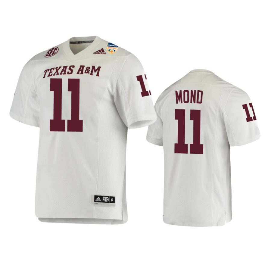 texas am aggies kellen mond white 2021 orange bowl jersey