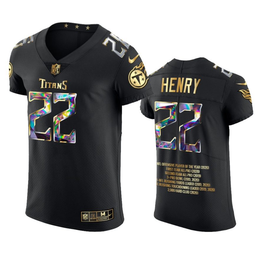 titans derrick henry black career highlights diamond edition jersey