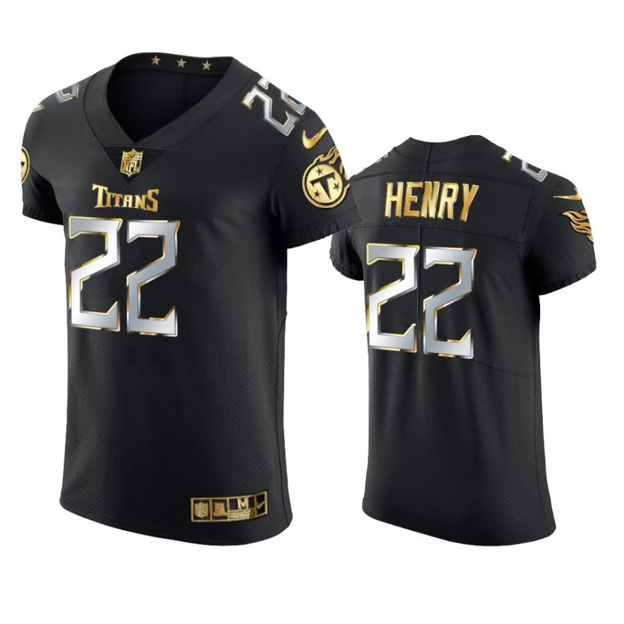 titans derrick henry black golden edition vapor elite jersey