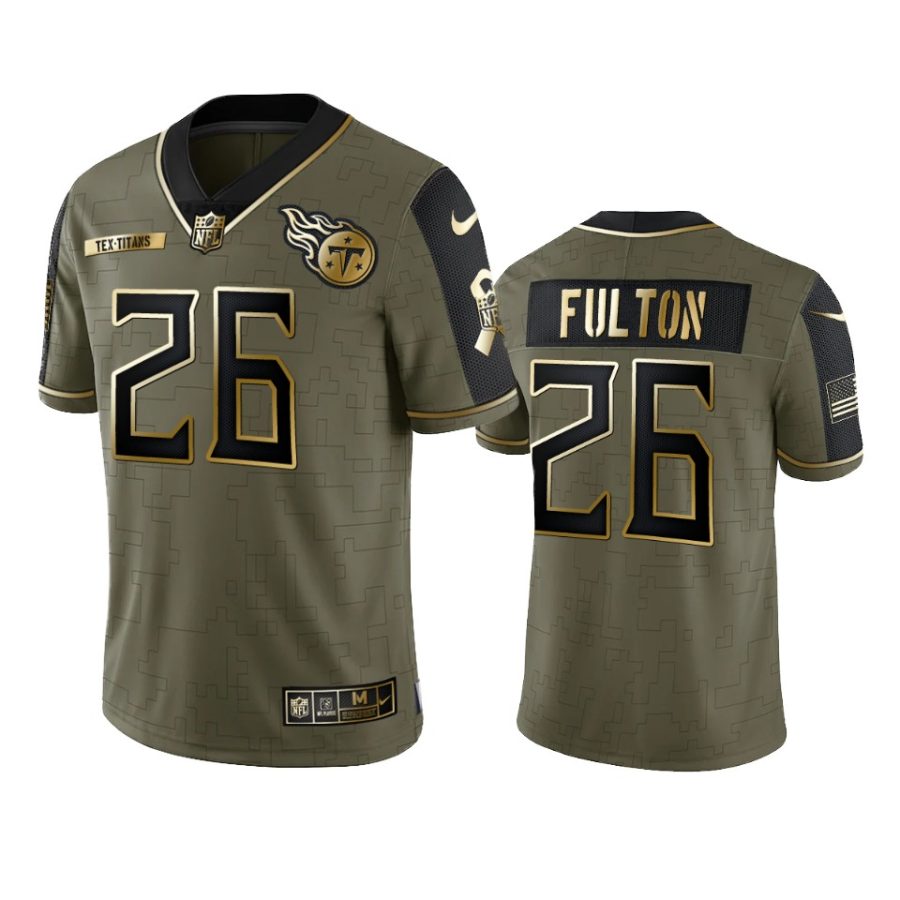 titans kristian fulton olive gold limited 2021 salute to service jersey