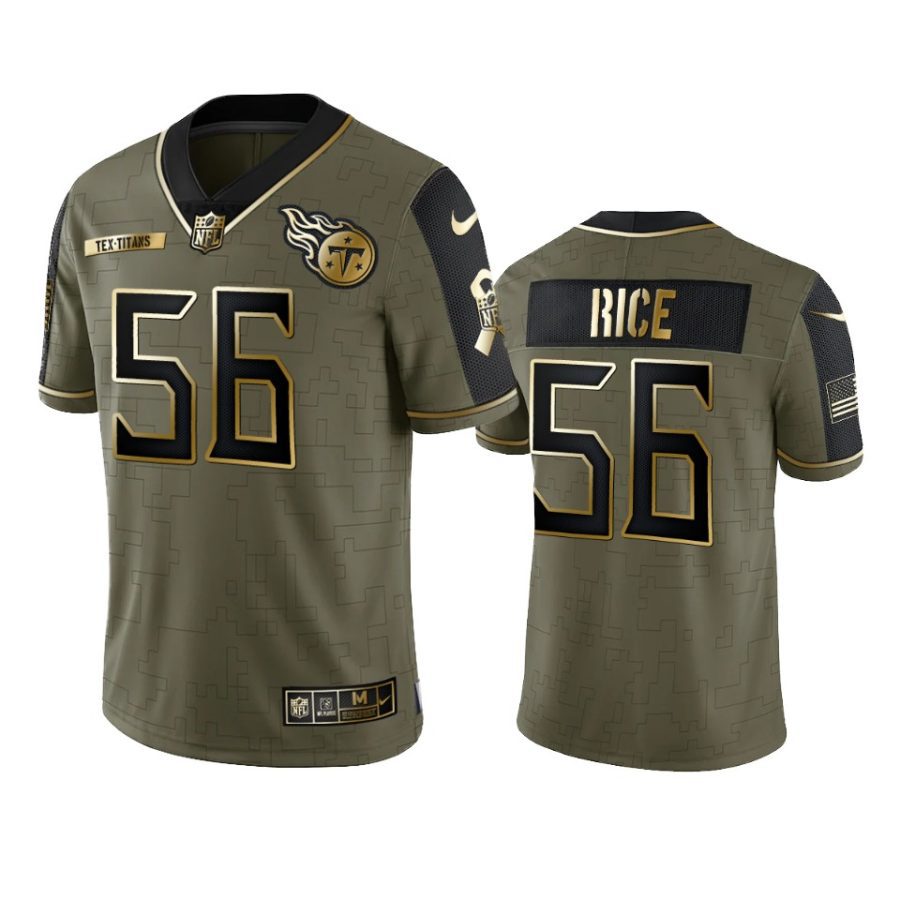 titans monty rice olive gold limited 2021 salute to service jersey