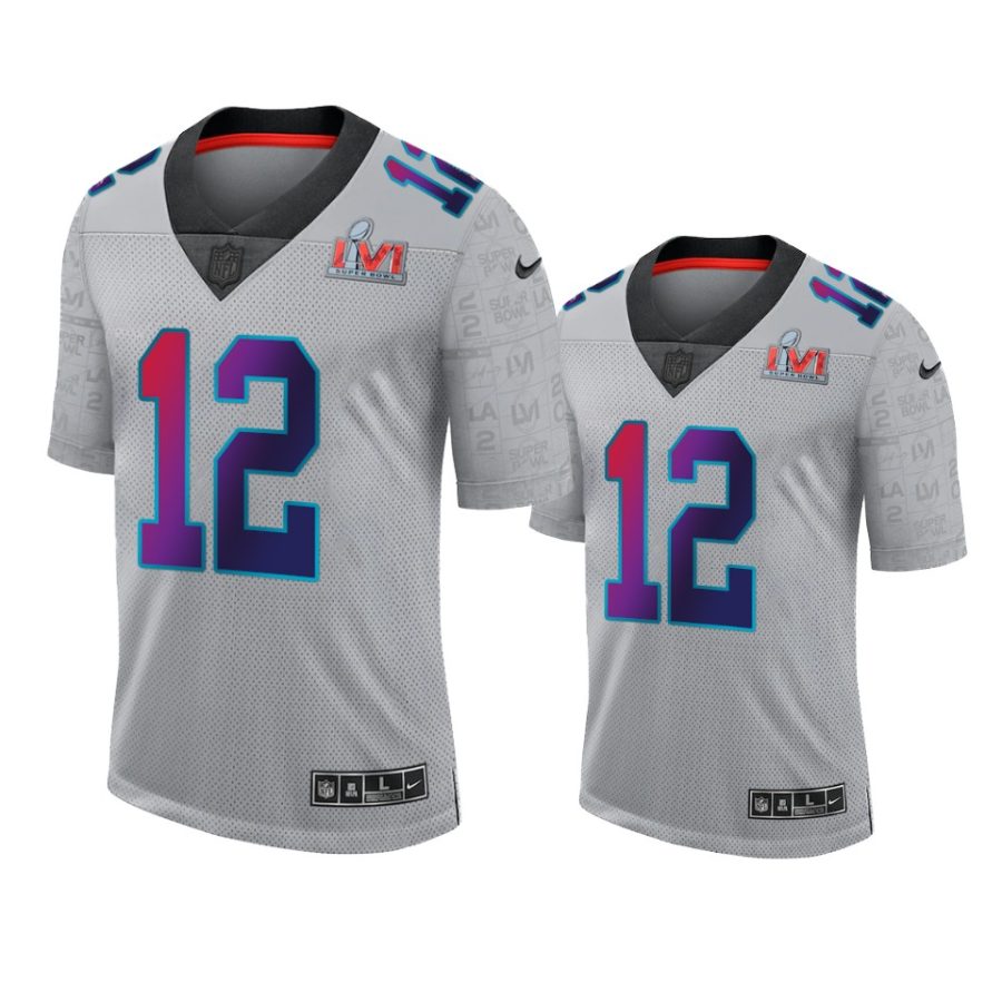 tom brady buccaneers gray super bowl lvi limited jersey