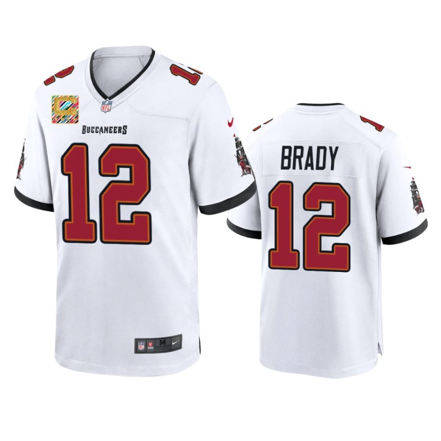 tom brady buccaneers white crucial catch captain patch jersey