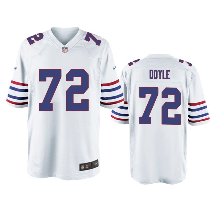 tommy doyle bills white alternate game jersey