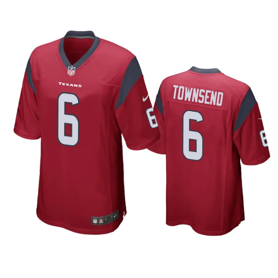 tommy townsend texans red game jersey