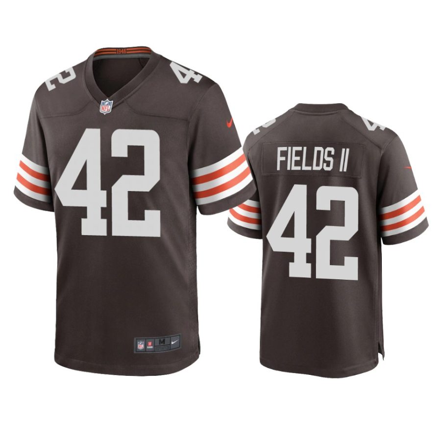 tony fields ii browns brown game jersey