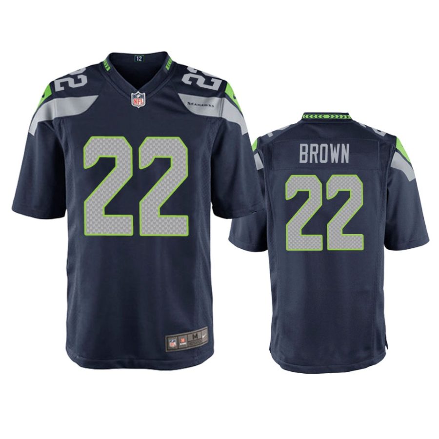 tre brown seahawks college navy game jersey