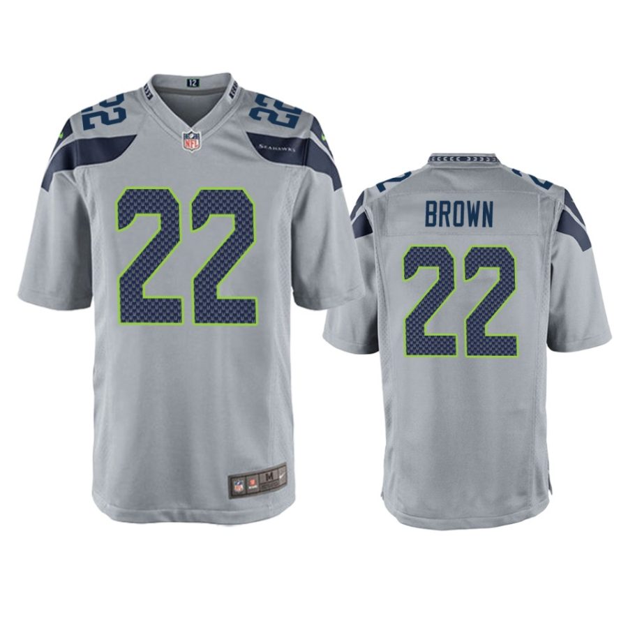 tre brown seahawks gray game jersey