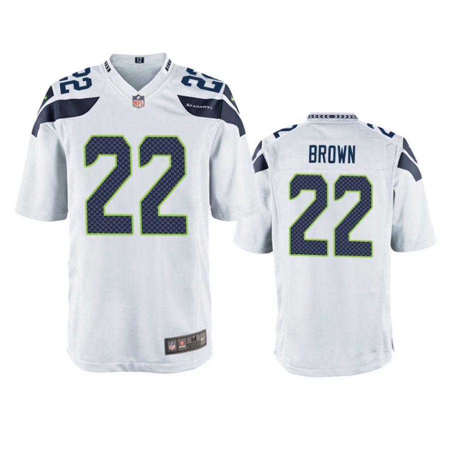 tre brown seahawks white game jersey