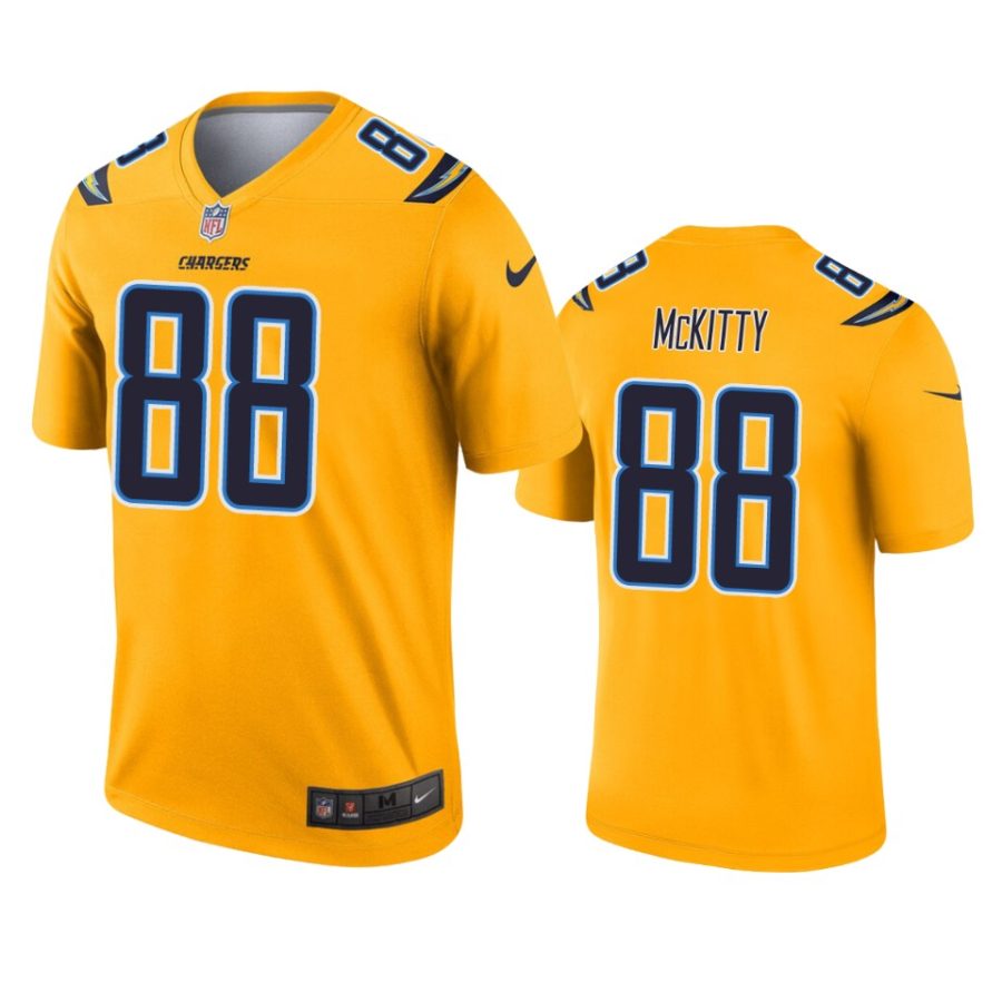 tre mckitty chargers gold inverted legend jersey