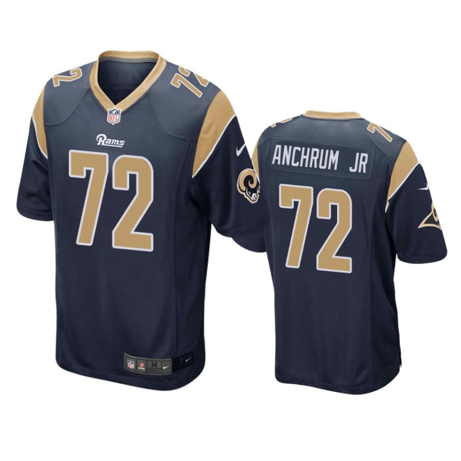 tremayne anchrum jr. rams navy game jersey