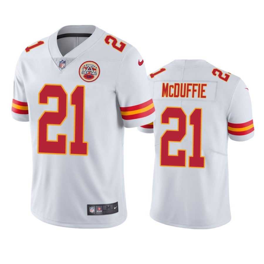 trent mcduffie chiefs white vapor limited jersey