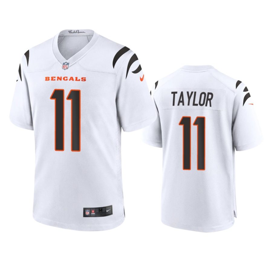 trent taylor bengals white game jersey