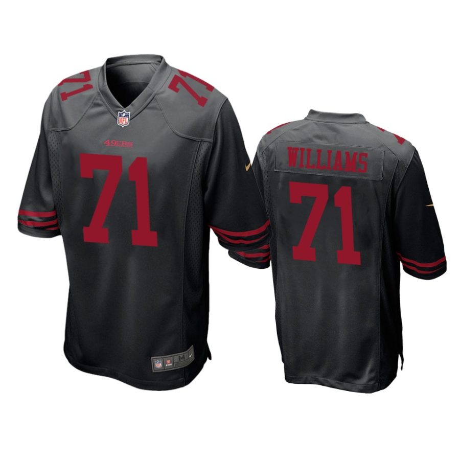 trent williams 49ers black game jersey