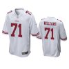 trent williams 49ers white game jersey