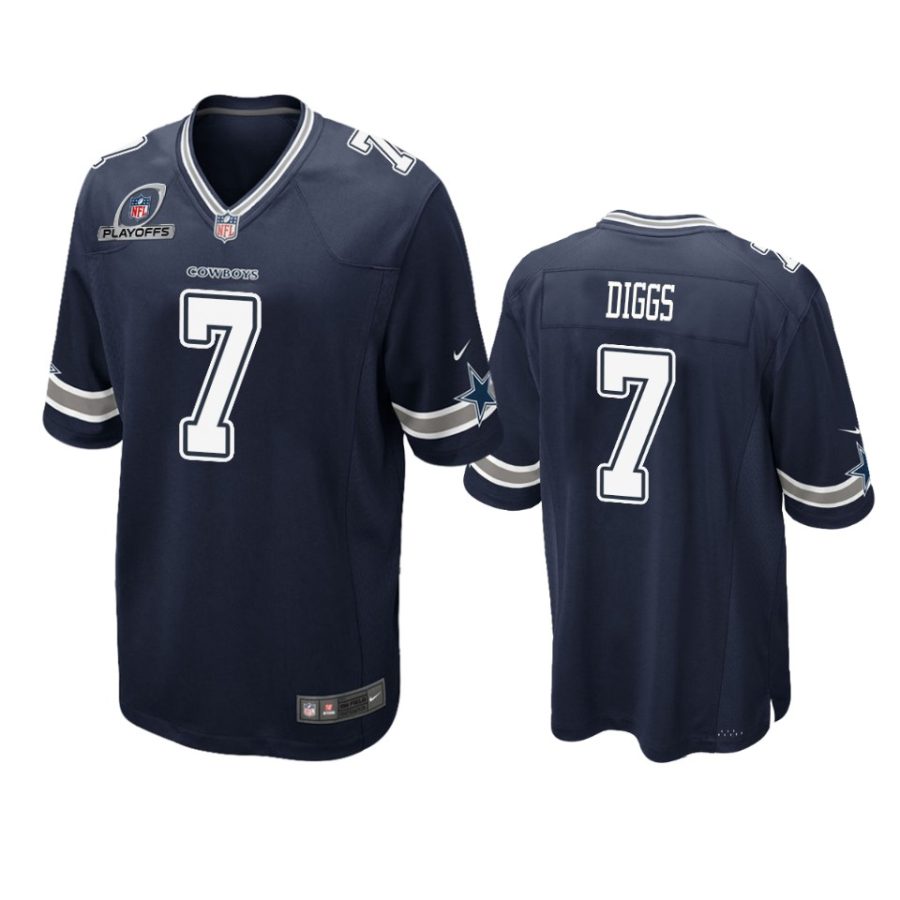 trevon diggs cowboys navy 2021 nfl playoffs patch jersey