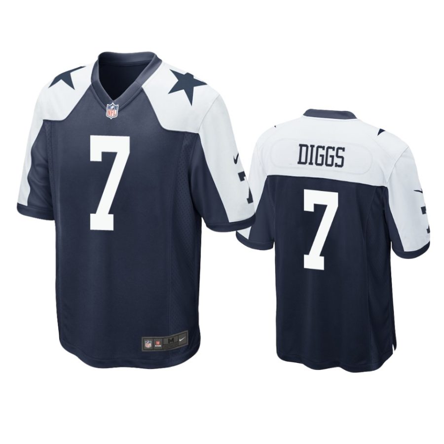 trevon diggs cowboys navy alternate game jersey