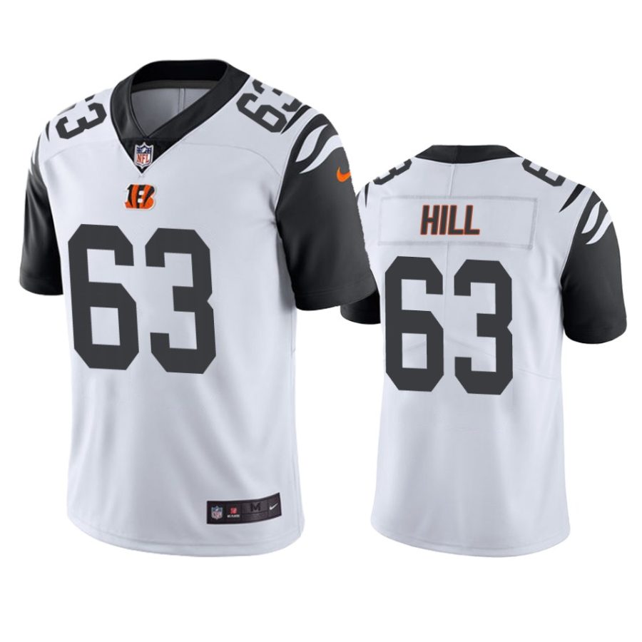 trey hill bengals color rush limited white jersey