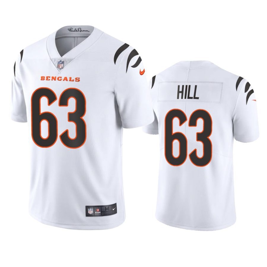 trey hill bengals white vapor jersey