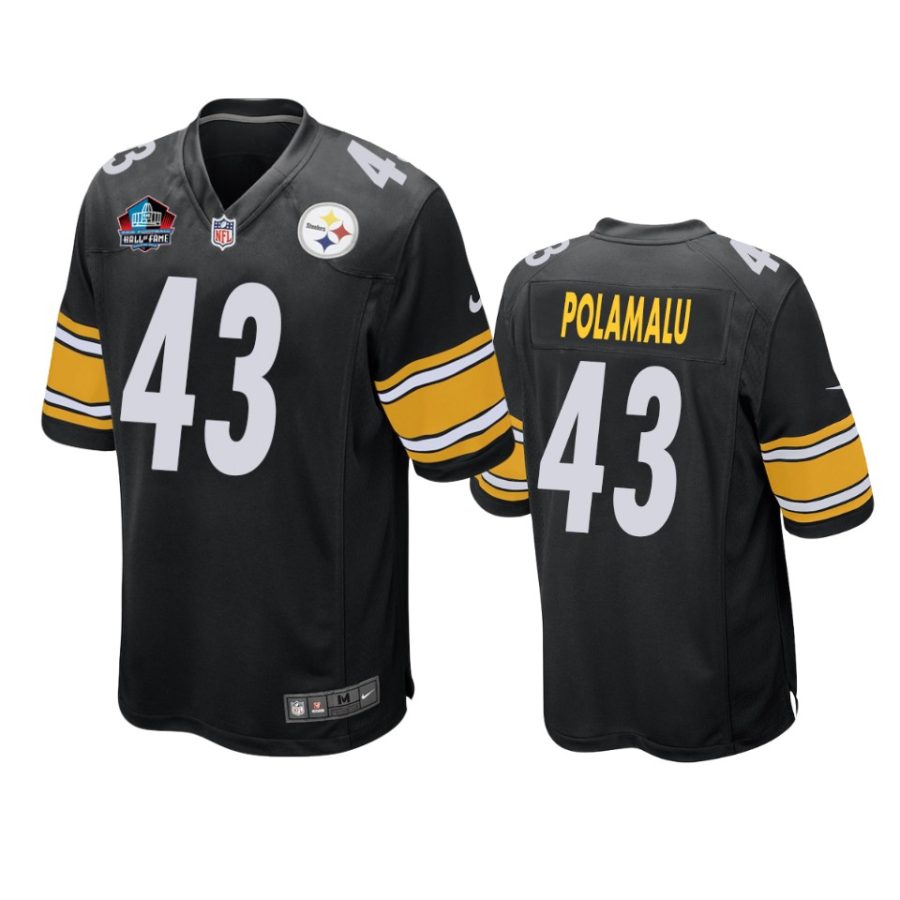 troy polamalu steelers black nfl hall of fame class of 2020 jersey