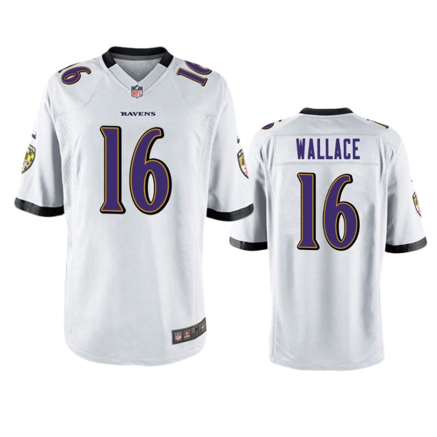 tylan wallace ravens white game jersey