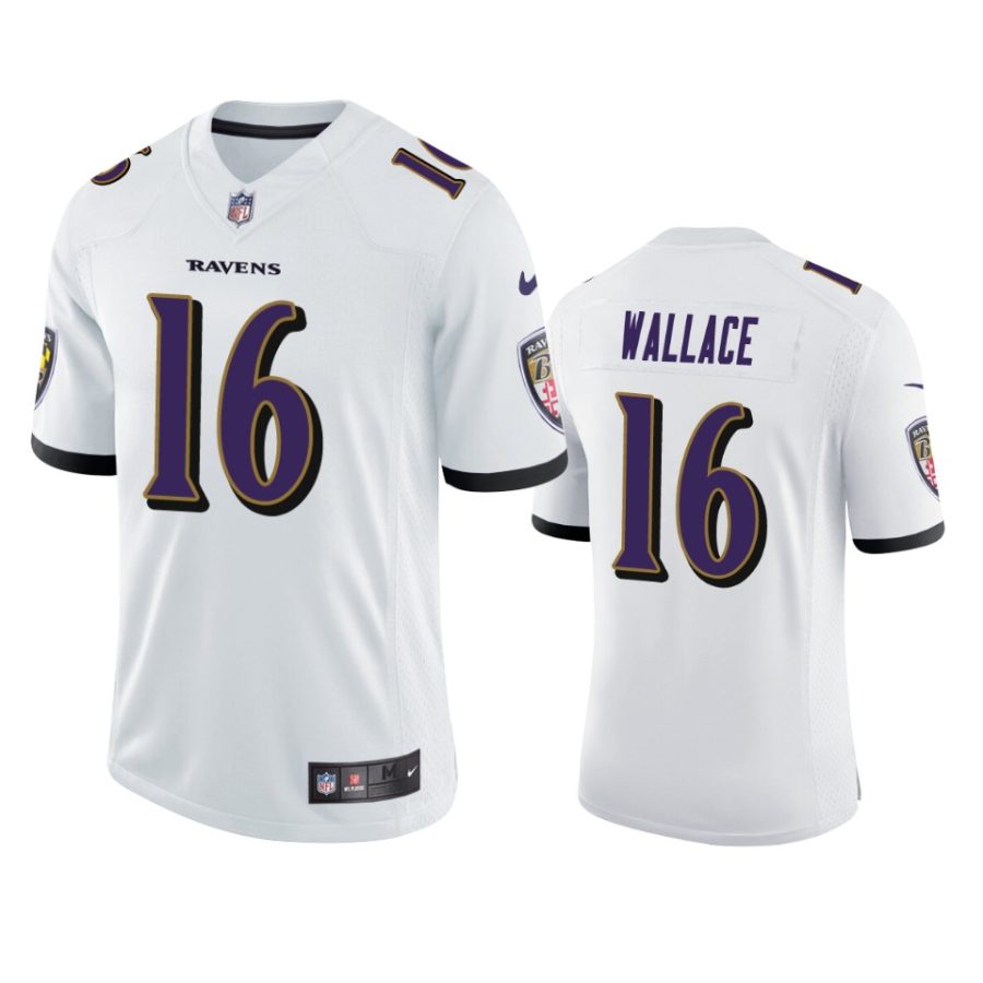 tylan wallace ravens white vapor jersey