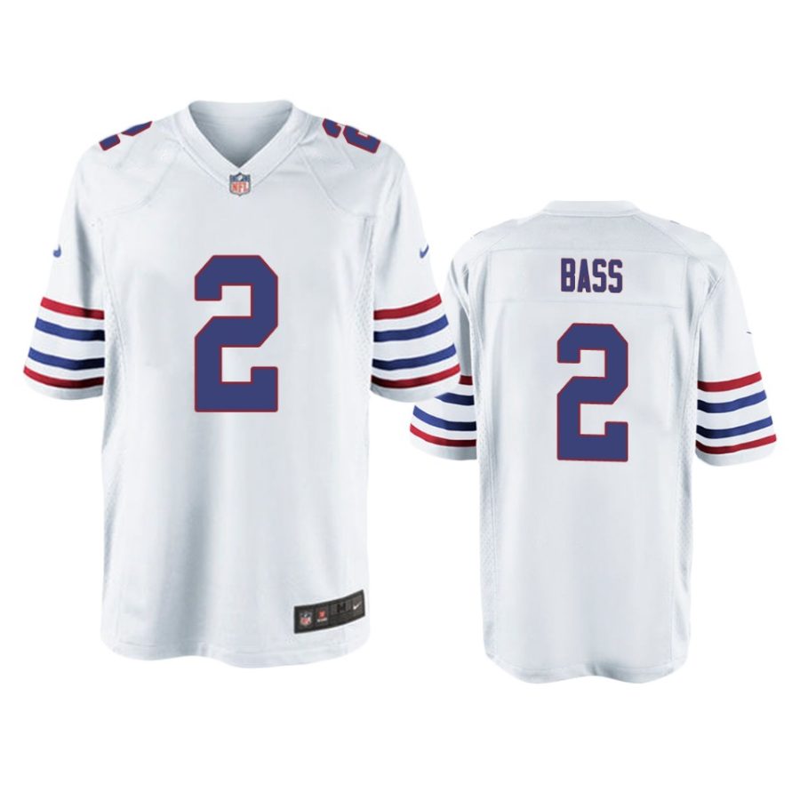 tyler bass bills white alternate game jersey