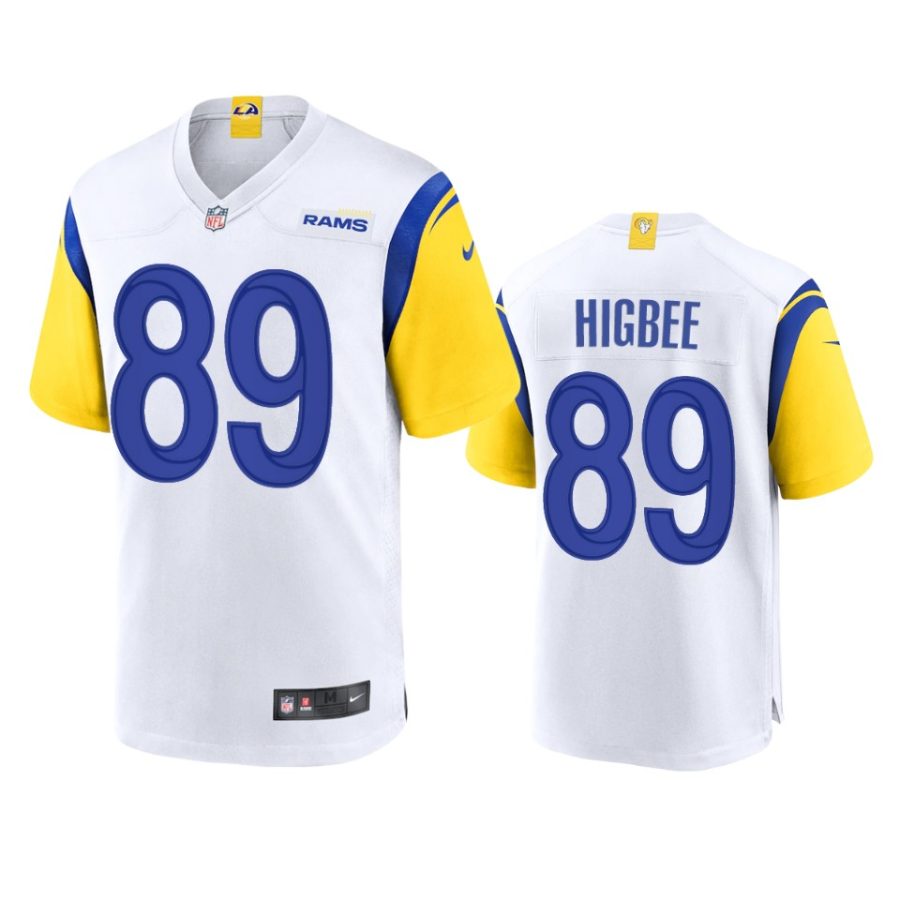 tyler higbee rams white alternate game jersey