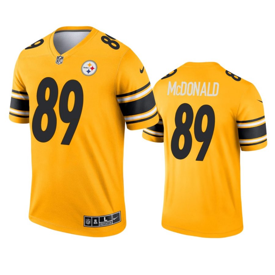 vance mcdonald steelers 2021 inverted legend gold jersey