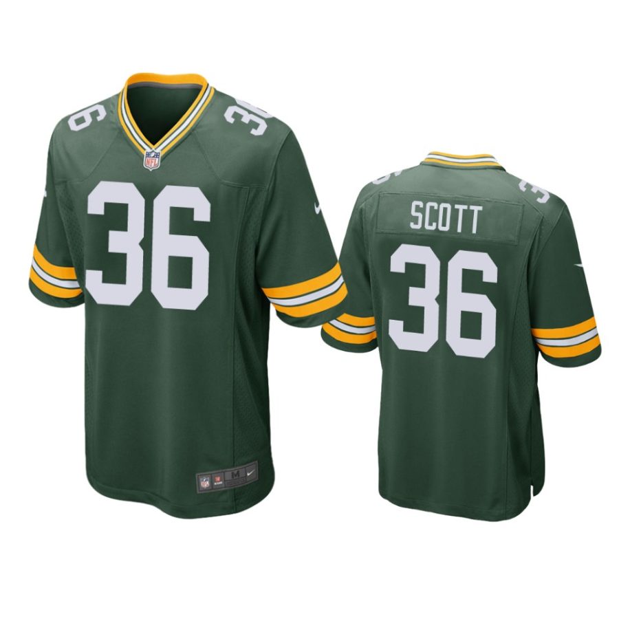 vernon scott packers green game jersey