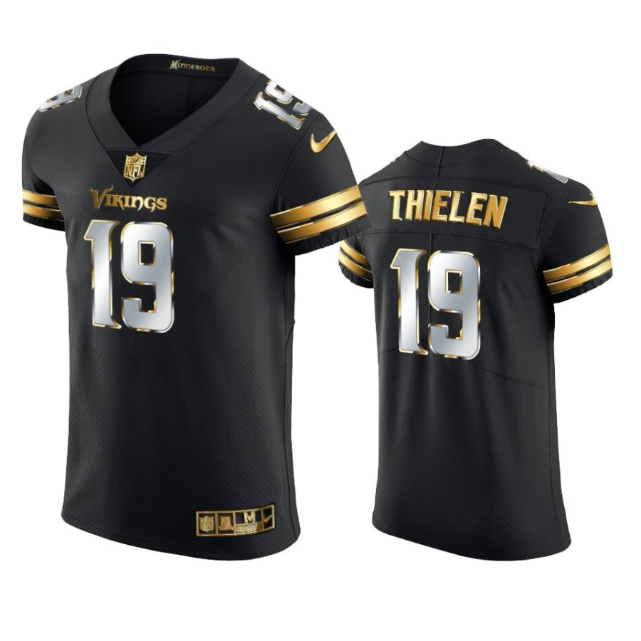 vikings adam thielen black golden edition vapor elite jersey