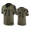 vikings christian darrisaw olive limited 2021 salute to service jersey