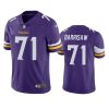 vikings christian darrisaw purple vapor jersey