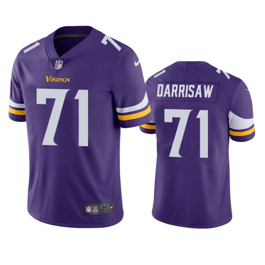 vikings christian darrisaw purple vapor jersey