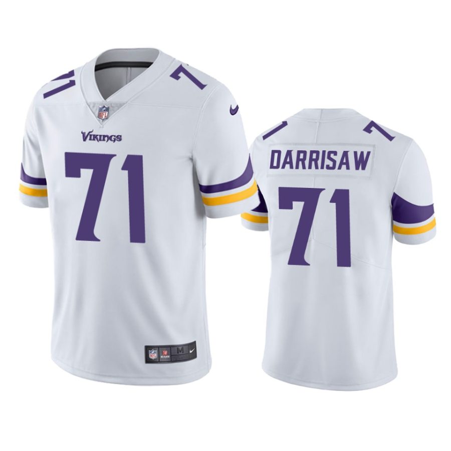 vikings christian darrisaw white vapor jersey