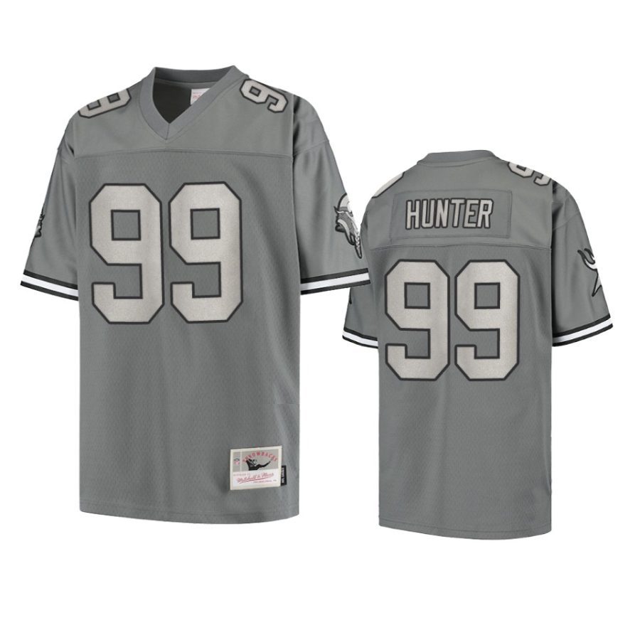 vikings danielle hunter charcoal metal replica jersey