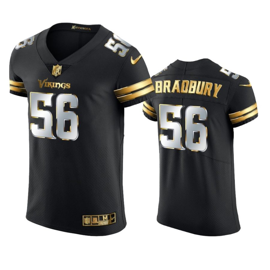 vikings garrett bradbury black golden edition vapor elite jersey