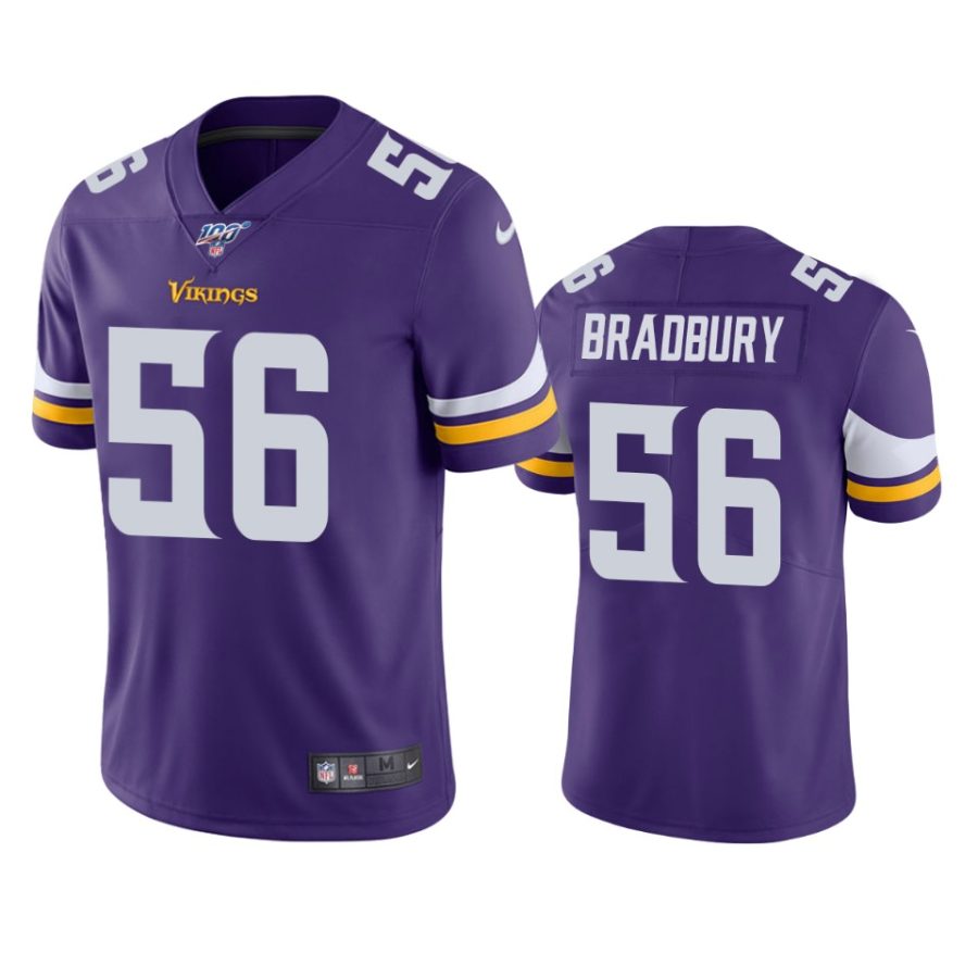 vikings garrett bradbury purple limited 100th season jersey