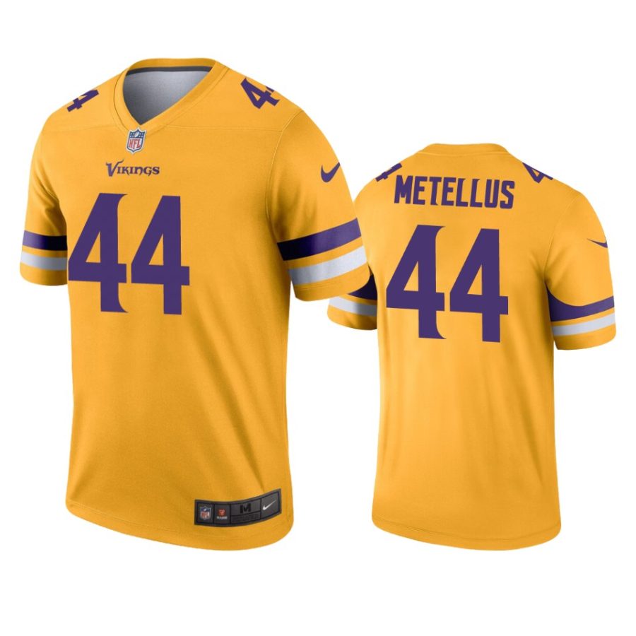 vikings josh metellus gold inverted legend jersey