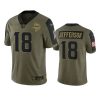 vikings justin jefferson olive limited 2021 salute to service jersey