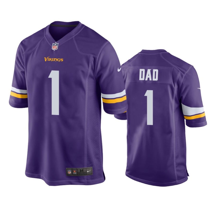 vikings purple 2019 fathers day number 1 dad jersey