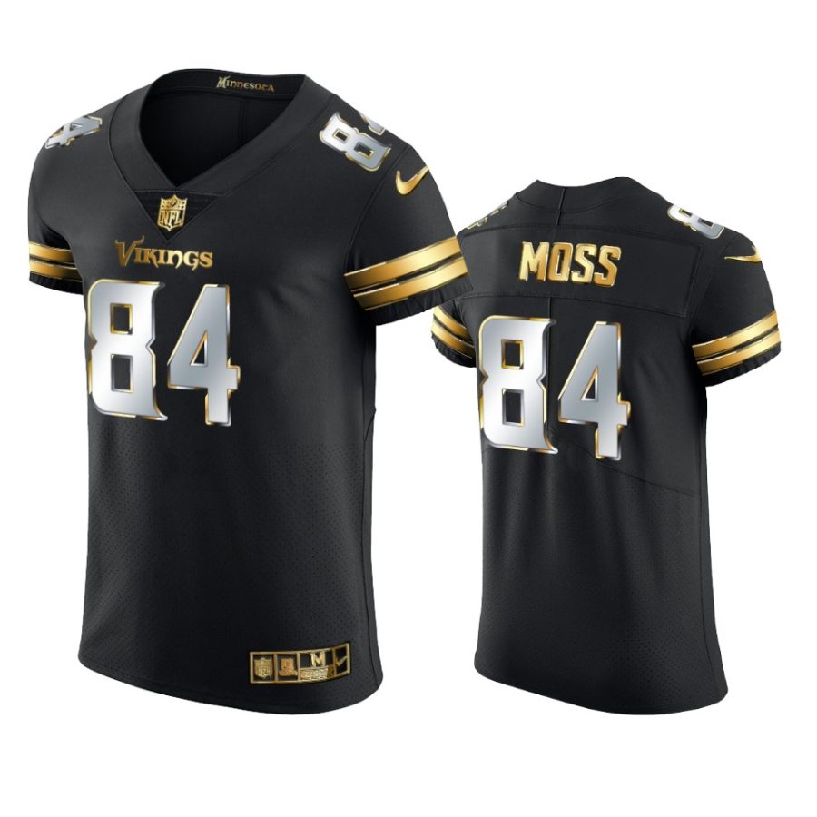 vikings randy moss black golden edition vapor elite jersey