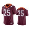 virginia tech hokies 25 maroon game jersey