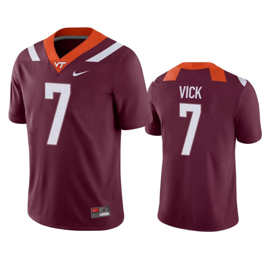 virginia tech hokies michael vick maroon game jersey