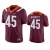 virginia tech hokies tyjuan garbutt maroon game jersey