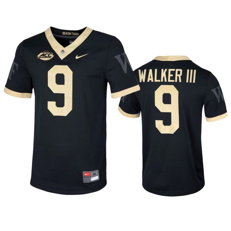 wake forest demon deacons kenneth walker iii black college football jersey 0a