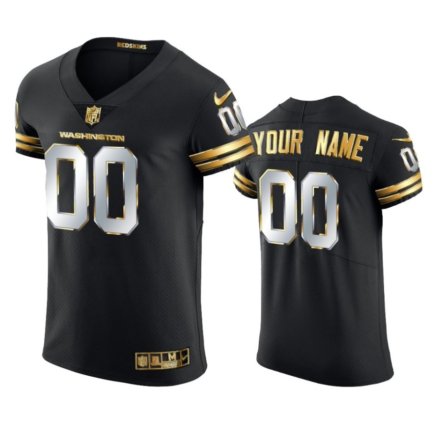 washington football team custom black golden edition vapor elite jersey