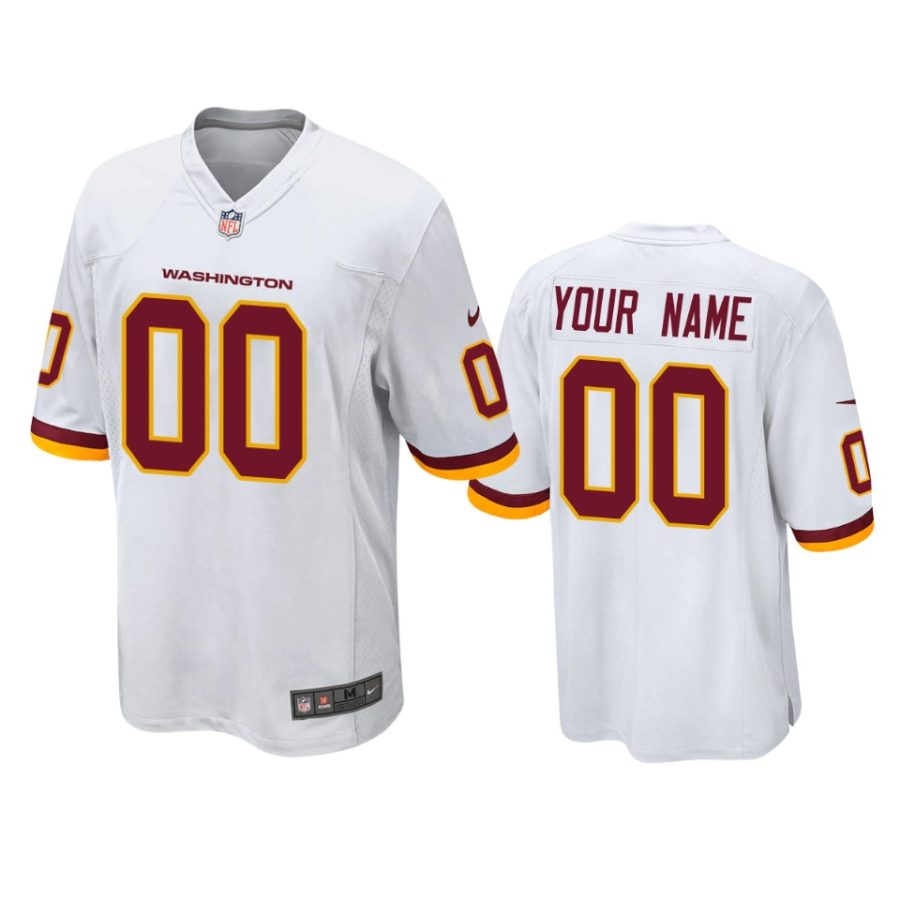 washington football team custom white game jersey